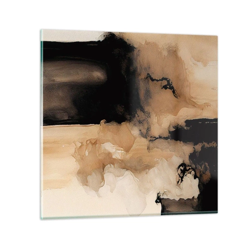 Schilderen op glas - Intrigerende abstractie - 70x70 cm