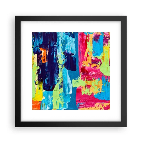 Poster in een zwarte lijst - Het leven is mooi! - 30x30 cm