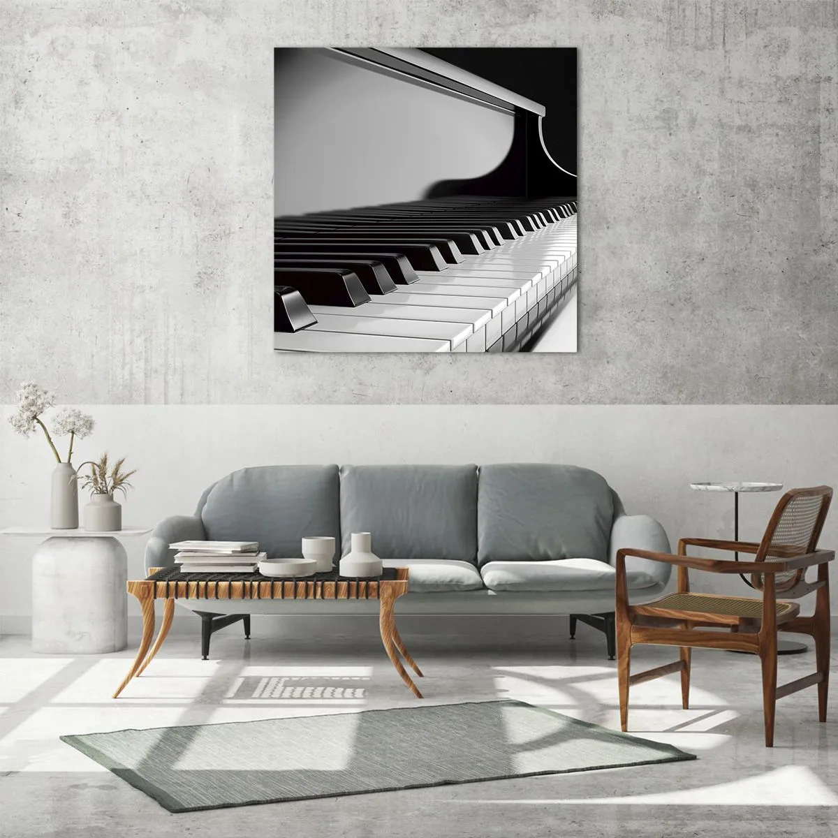 Schilderen op glas - Harmonie van vormen en kleuren - 70x70 cm