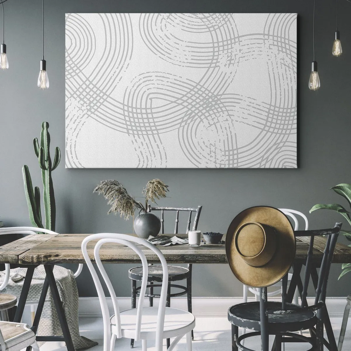 Schilderen op canvas - Er is geen rechte weg - 120x80 cm
