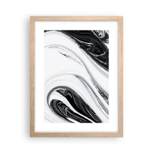 Een poster in een licht eiken lijst - Een combinatie van tegenstellingen - 30x40 cm