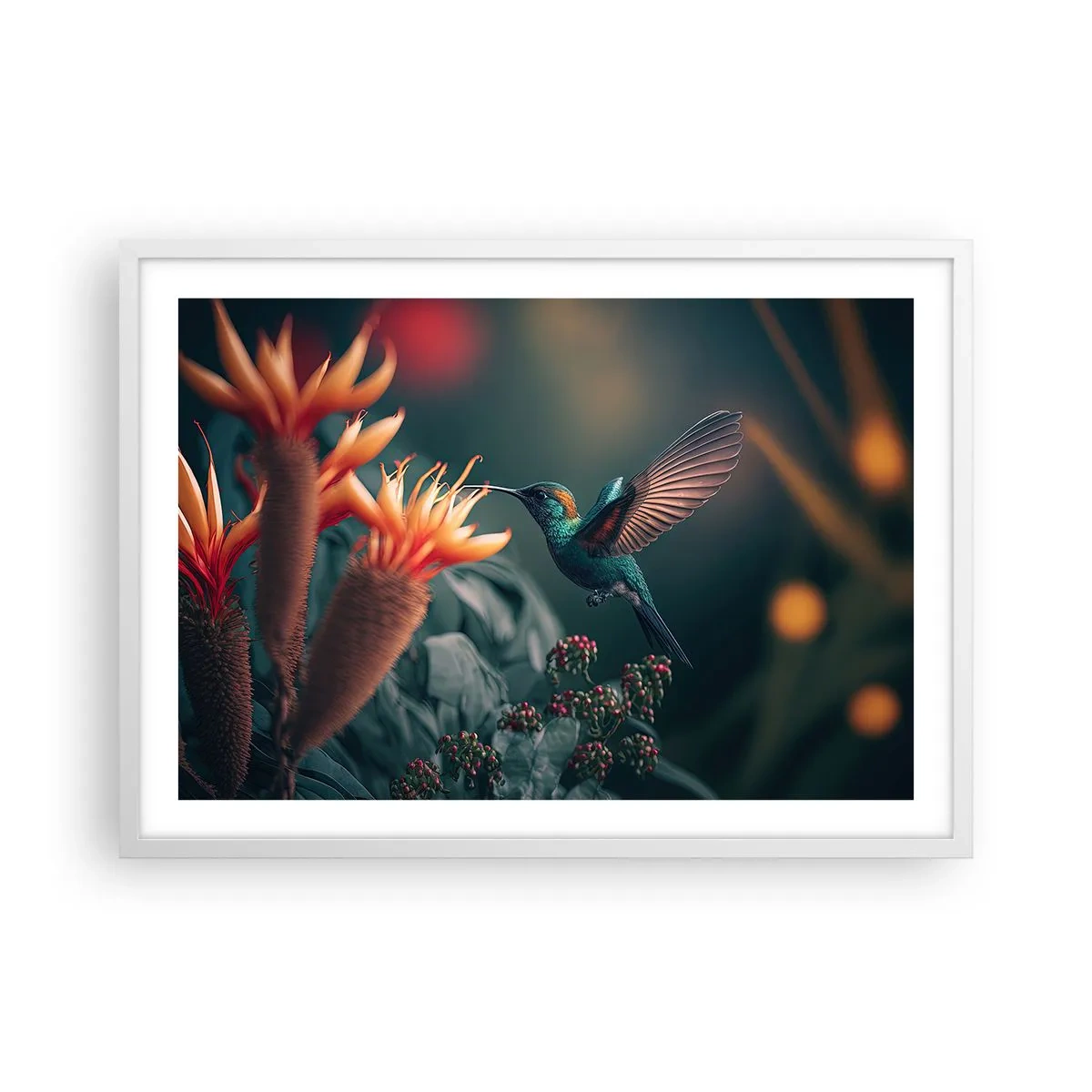 Poster in een witte lijst - een werkelijk kleurrijk leven - 70x50 cm