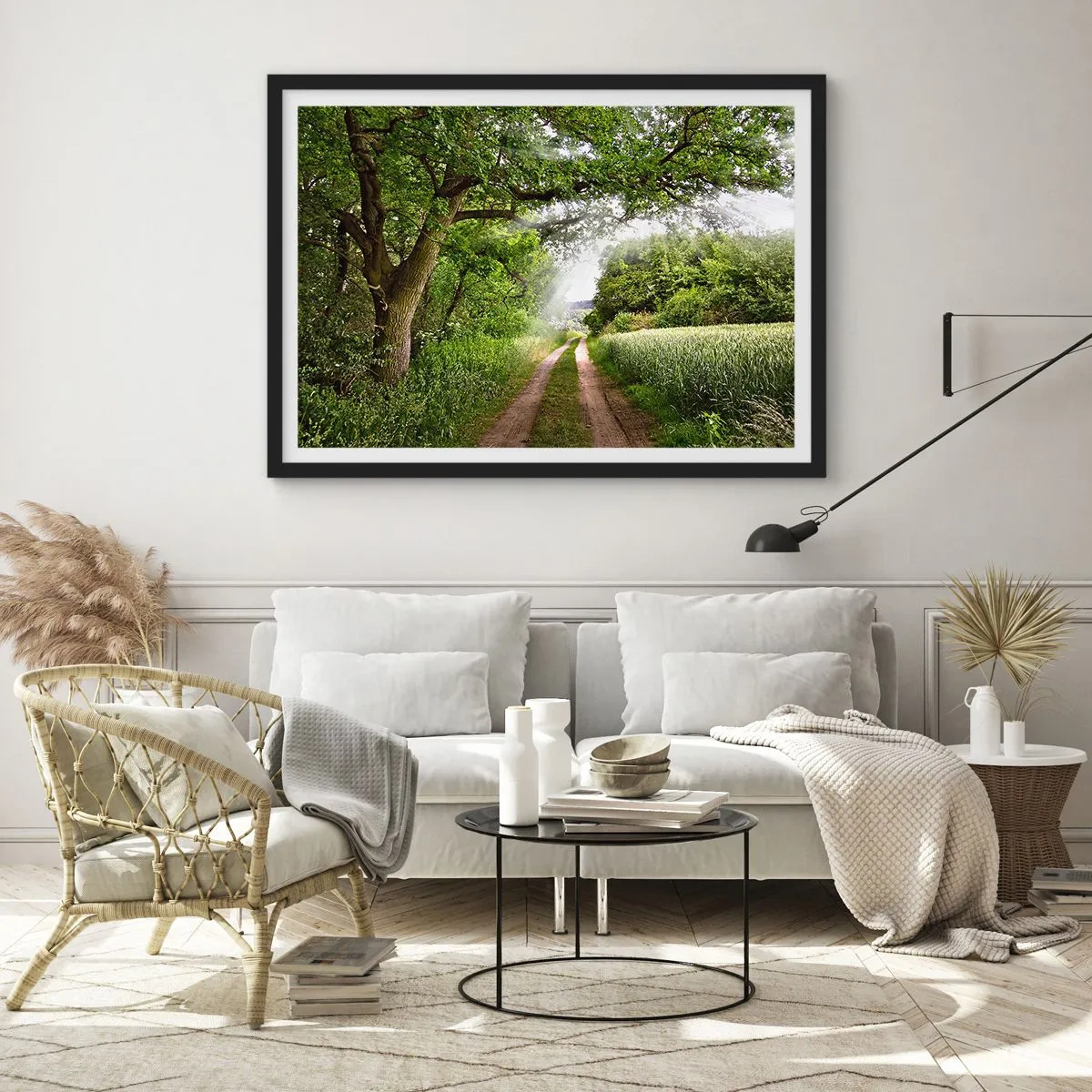 Poster in een zwarte lijst - Et in Arcadia ego - 100x70 cm