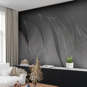 Fotobehang Premium Canvas - Een veer - prachtig ontwerp - Pen, Minimalisme, Lichtheid - 100x70 cm