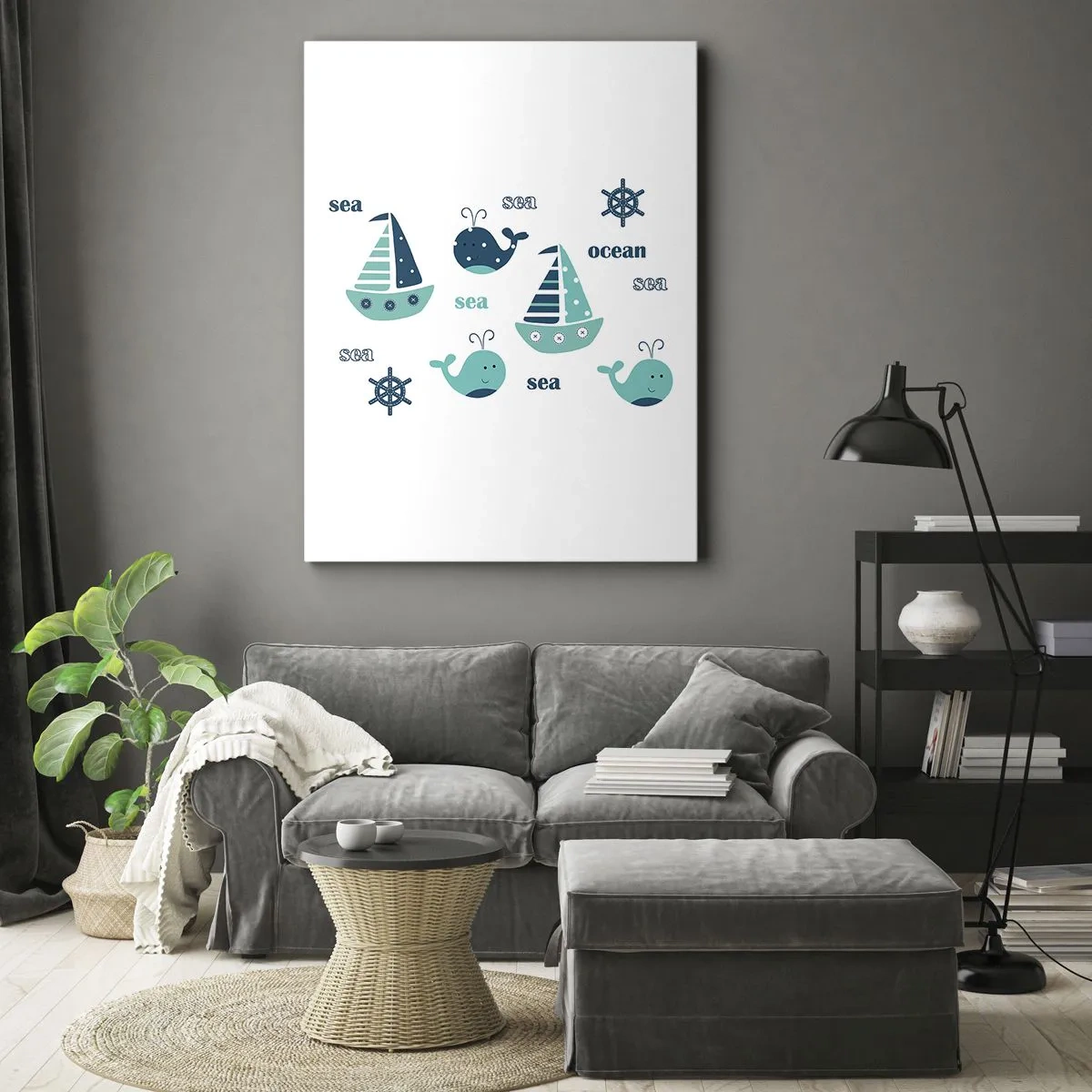 Schilderen op canvas - Over de zeeën en oceanen - 65x120 cm