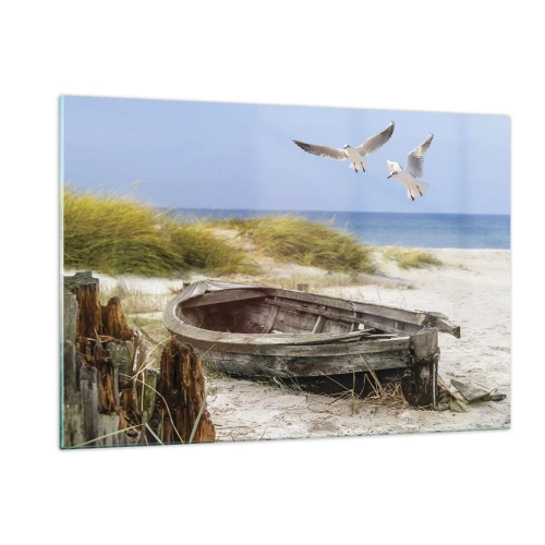 Schilderen op glas - Badend in de wind - 120x80 cm