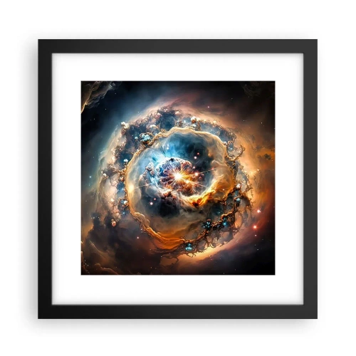 Poster in een zwarte lijst - Begin - 30x30 cm
