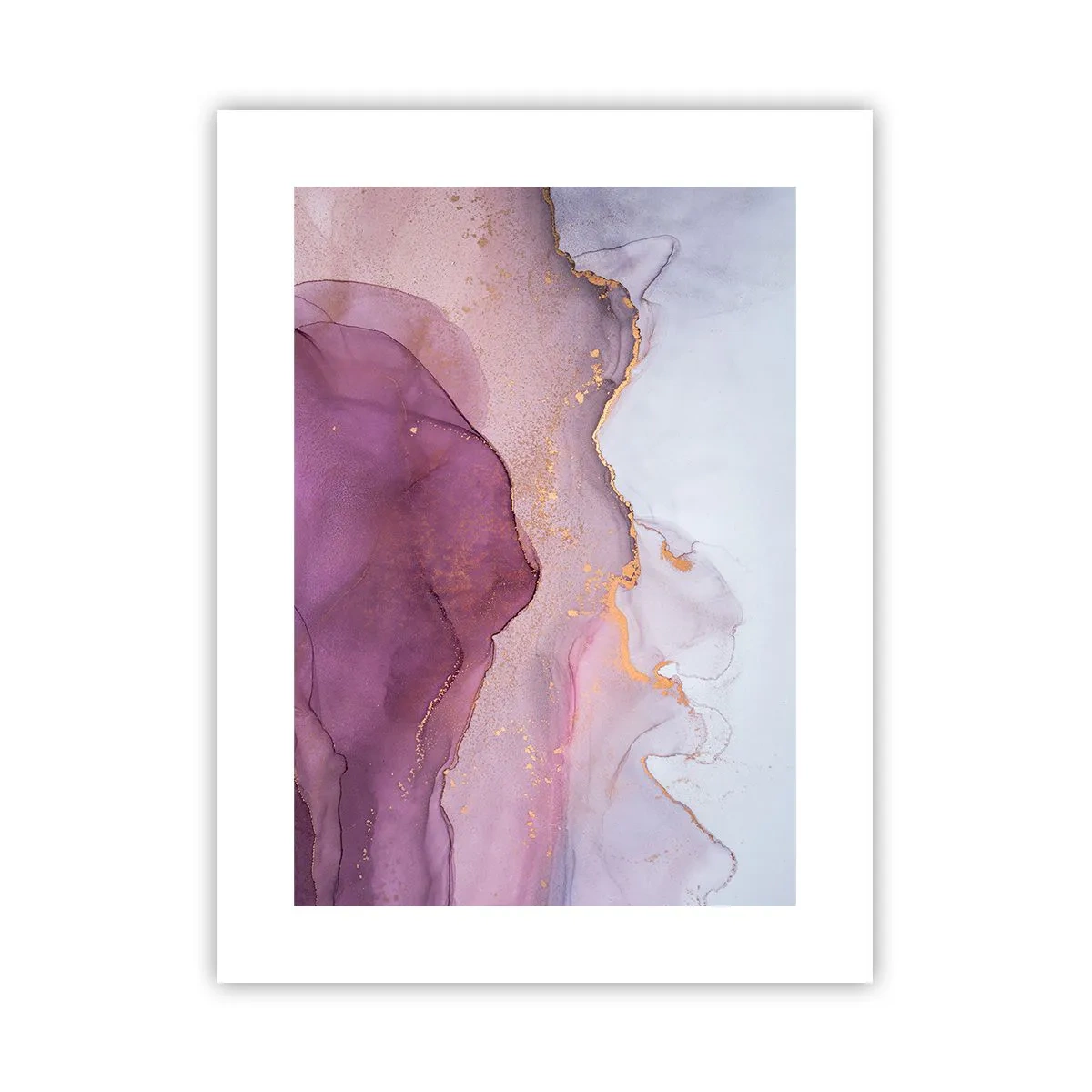 Poster - Lila en paarse golven - 30x40 cm