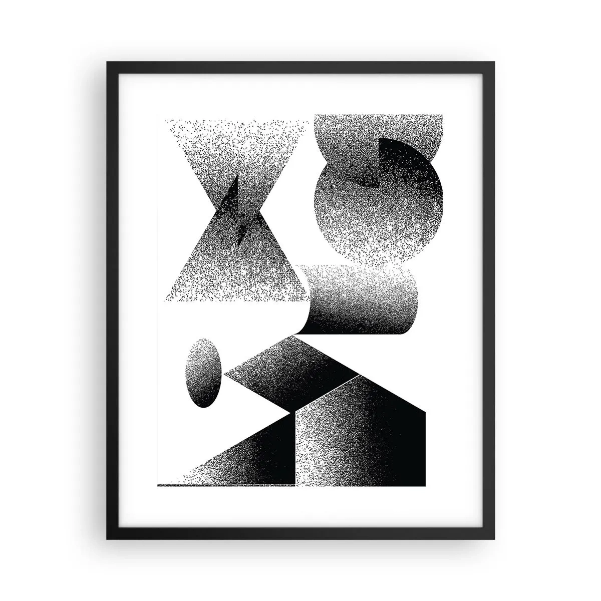 Poster in een zwarte lijst - Hoeken en ovalen - 40x50 cm