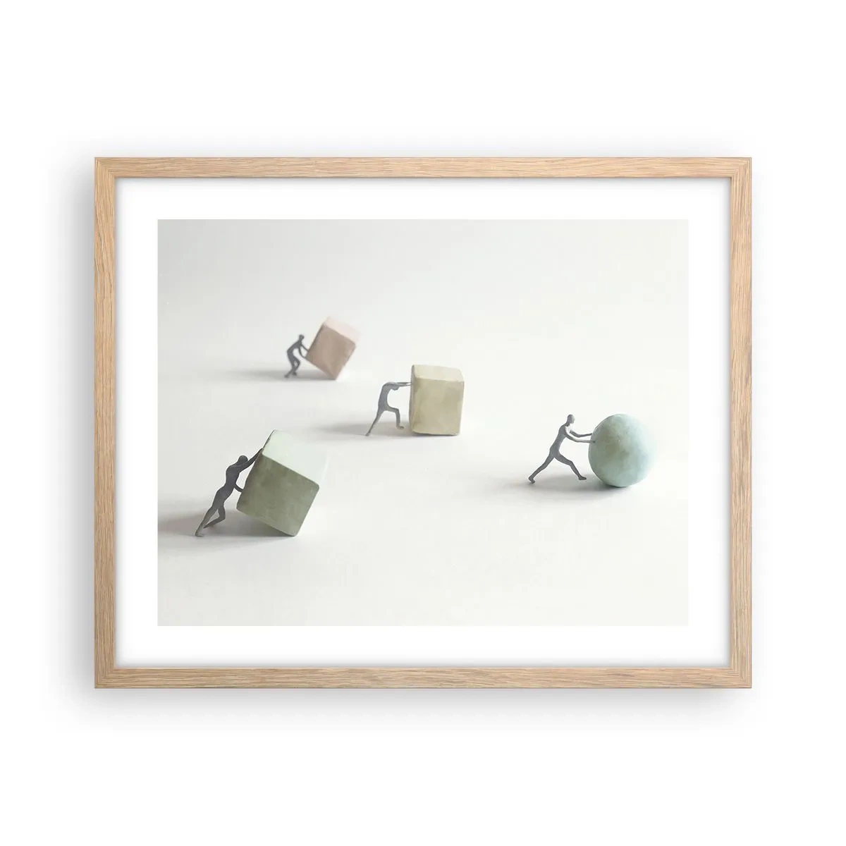 Een poster in een licht eiken lijst - Puur leven - 50x40 cm