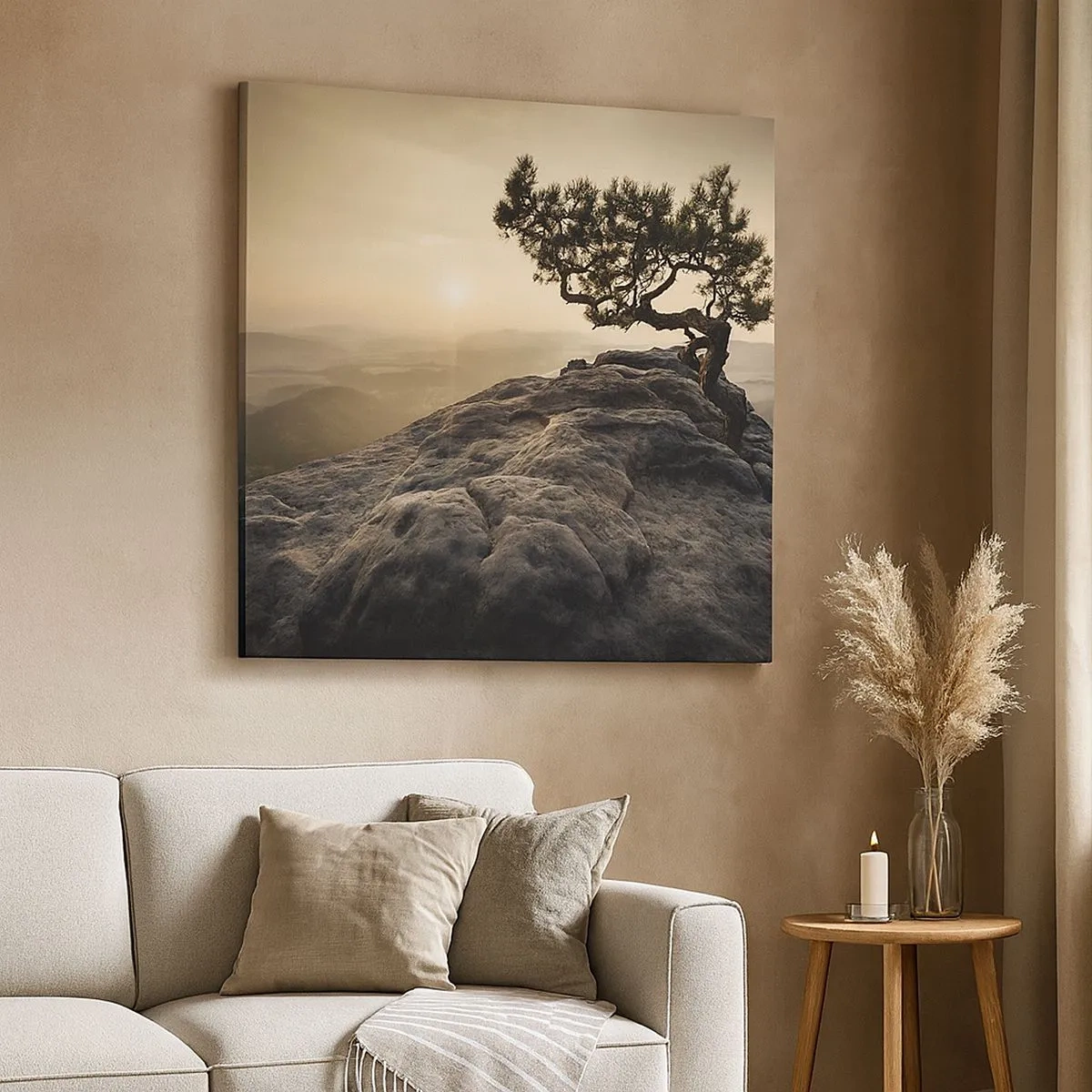 Schilderen op canvas - Het leven wint altijd - 30x30 cm