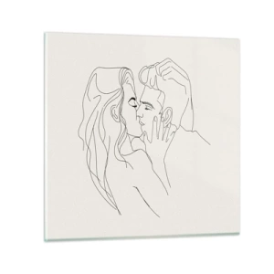 Schilderen op glas - Verstrikt in gevoel - 50x50 cm