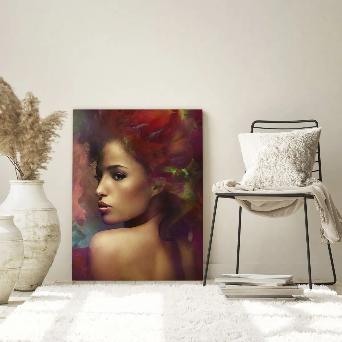 Schilderen op glas - Mooier dan een regenboog, zo delicaat als een mist - 80x120 cm