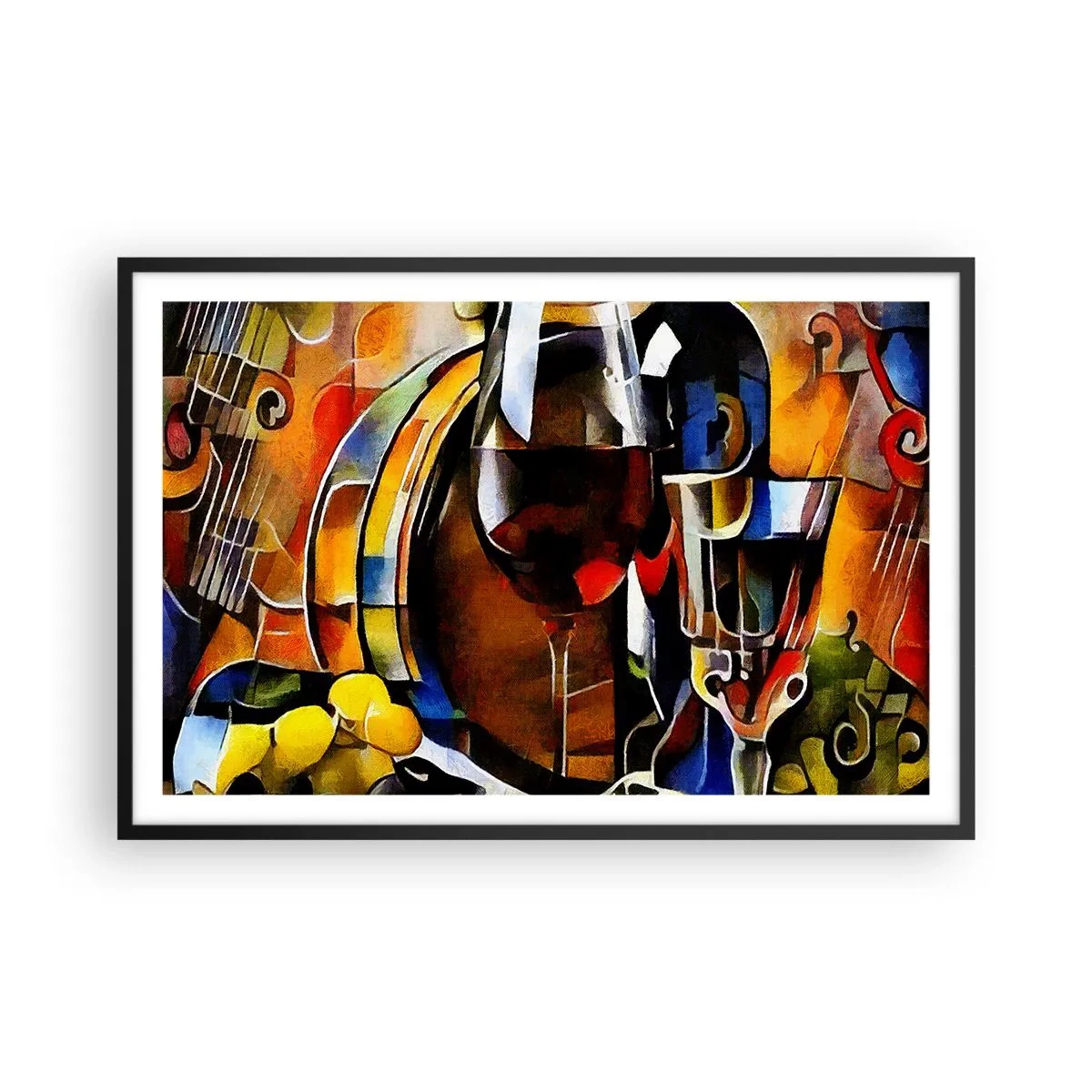 Poster in een zwarte lijst - En de wereld krijgt kleuren - 91x61 cm