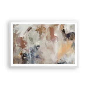 Poster in een witte lijst - Mistige abstractie - 91x61 cm