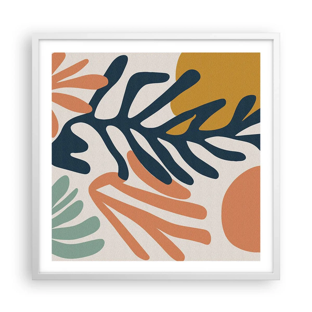 Poster in een witte lijst - Koraalzeeën - 60x60 cm