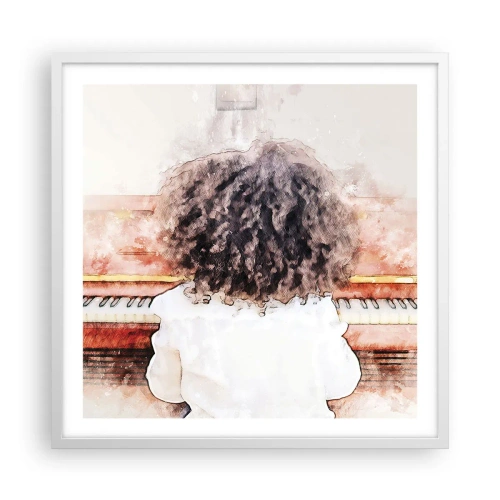 Poster in een witte lijst - In de nieuwe wereld - 60x60 cm