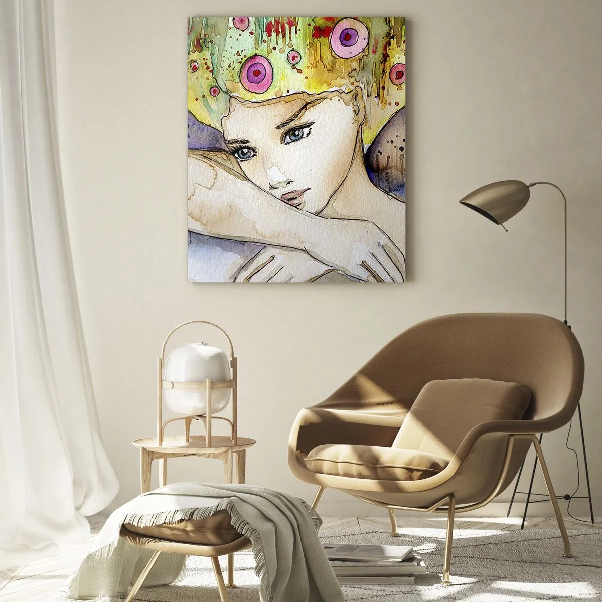 Schilderen op glas - Vlinderprinses - 50x70 cm