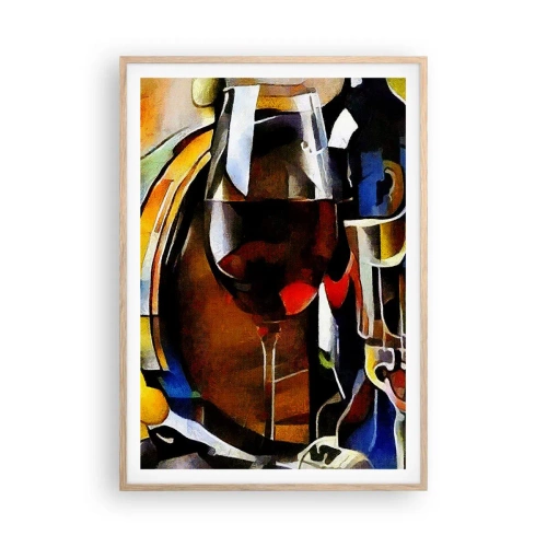 Een poster in een licht eiken lijst - En de wereld krijgt kleuren - 70x100 cm