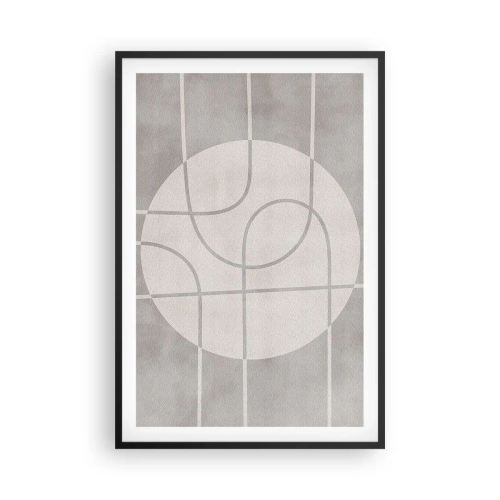 Poster in een zwarte lijst - Rond en rechtdoor - 61x91 cm