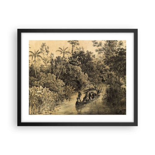 Poster in een zwarte lijst - Expeditie naar de bron - 50x40 cm