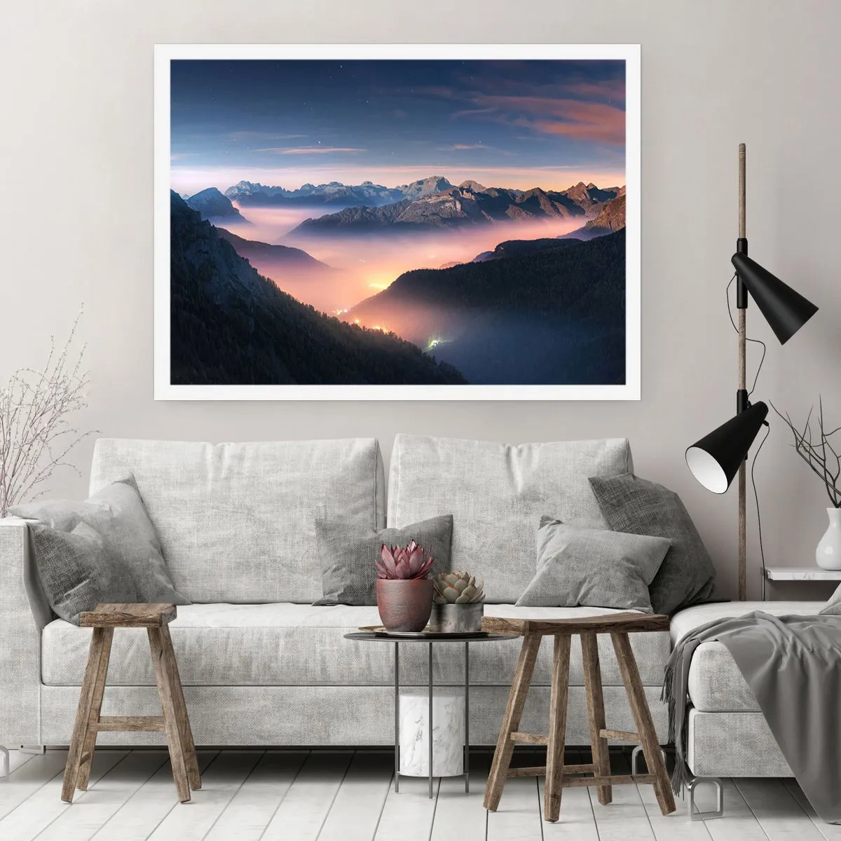 Poster - Licht in de dalen - 91x61 cm