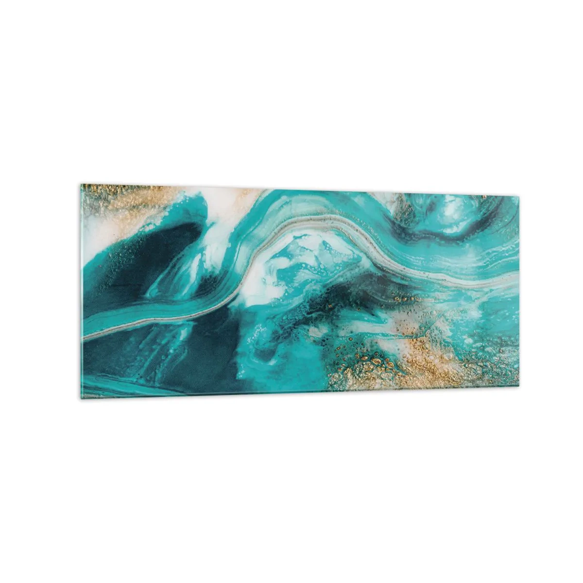 Schilderen op glas - De rivier van goud - 120x50 cm