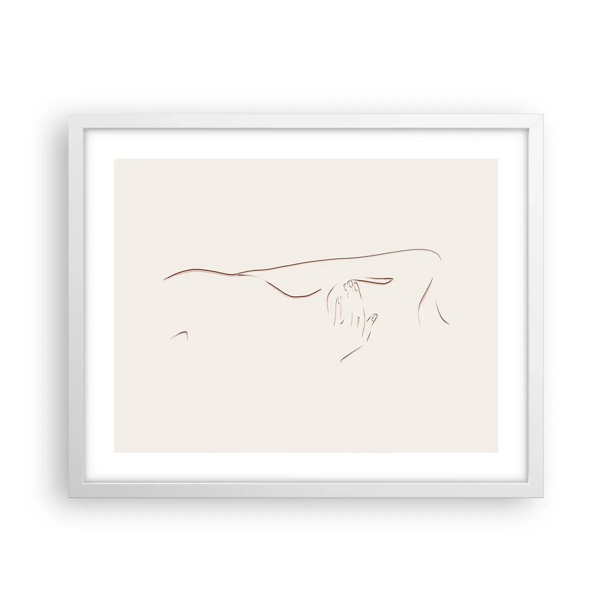 Poster in een witte lijst - De vorm van verlangen - 50x40 cm