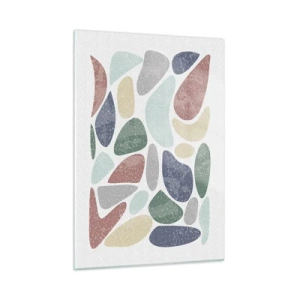 Schilderen op glas - Een mozaïek van poederkleuren - 50x70 cm