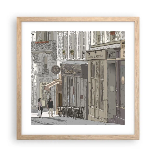 Een poster in een licht eiken lijst - Stadsvreugde - 40x40 cm