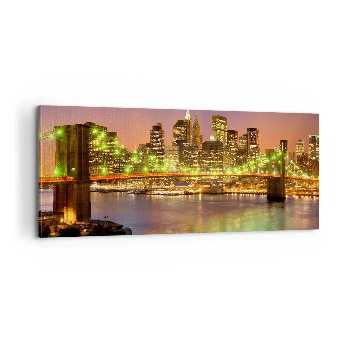 Schilderen op canvas - Het licht gaat hier nooit uit - 100x40 cm