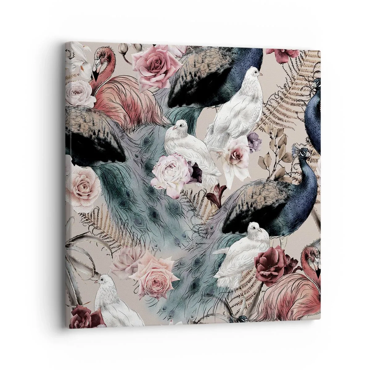 Schilderen op canvas - In de paleistuin - 30x30 cm