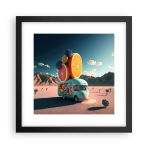 Poster in een zwarte lijst - De smaak van vakantie - 30x30 cm