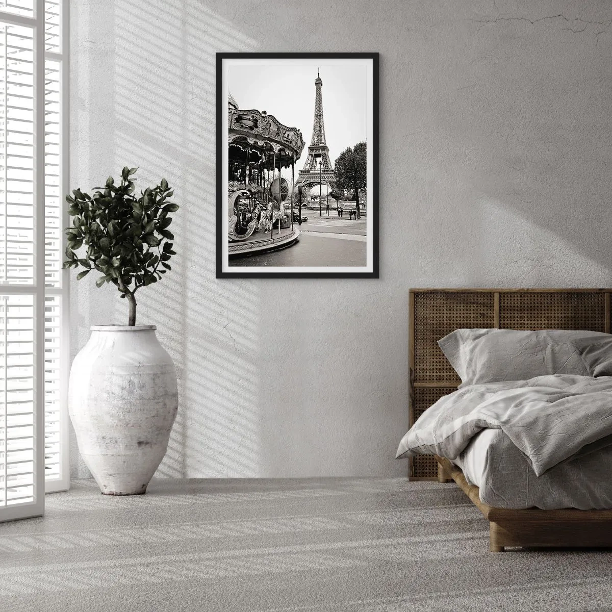 Poster in een zwarte lijst - Zo leuk, het is alleen in Parijs - 61x91 cm