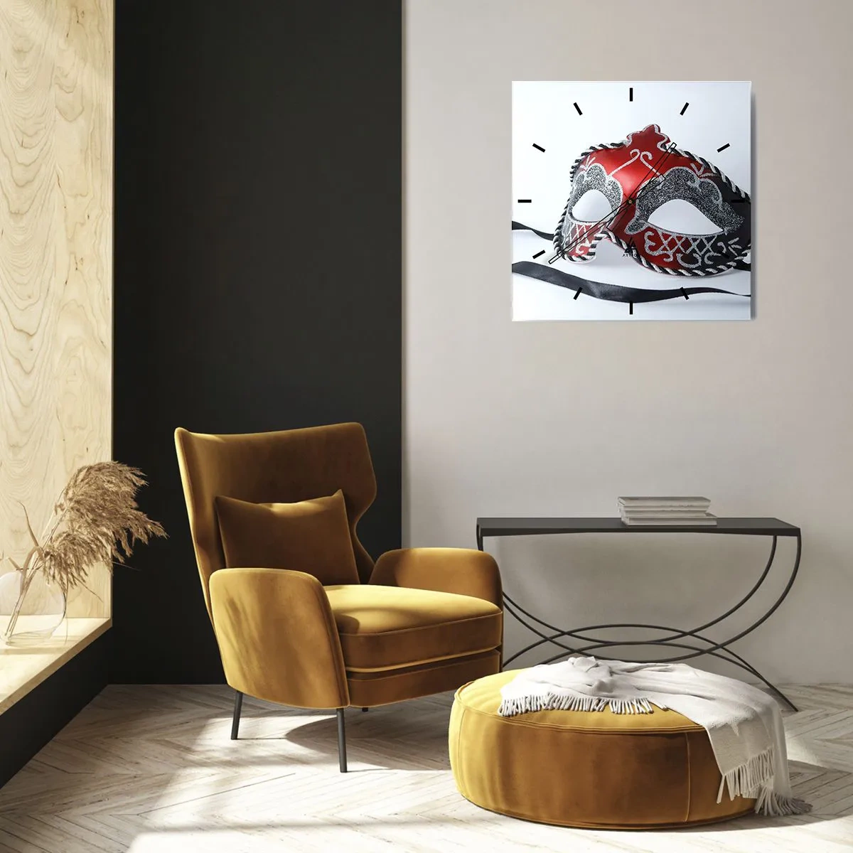 Wandklok - Klok - Uitnodiging voor het bal - 40x40 cm