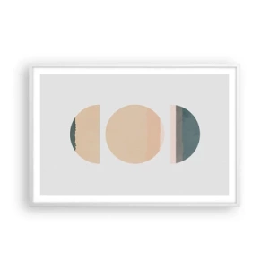 Poster in een witte lijst - Een Wiel achter een andere - 91x61 cm