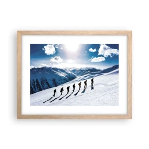 Een poster in een licht eiken lijst - Het team van de veroveraars - 40x30 cm