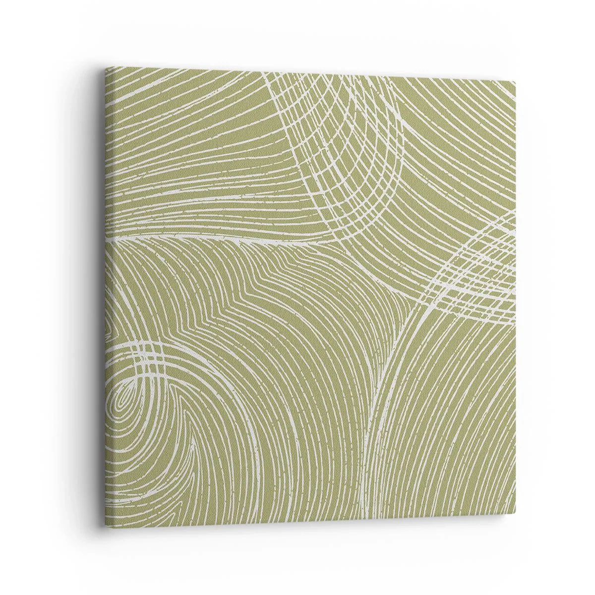 Schilderen op canvas - Ingewikkelde abstractie in wit - 30x30 cm