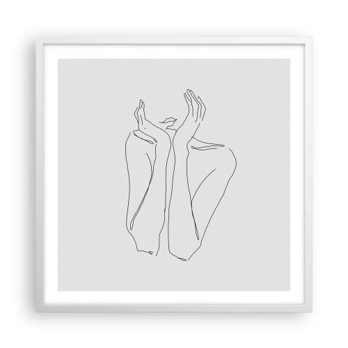 Poster in een witte lijst - Waar meisjes van dromen - 60x60 cm