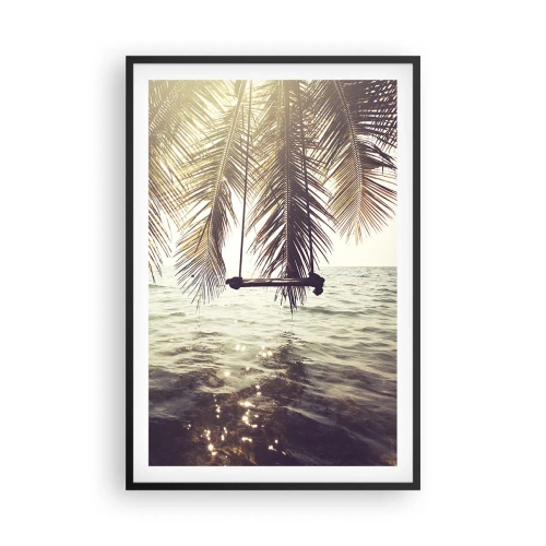 Poster in een zwarte lijst - Je kunt naar believen in de wolken slingeren - 61x91 cm