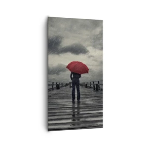 Schilderen op canvas - Het maakt niet uit dat het regent - 65x120 cm