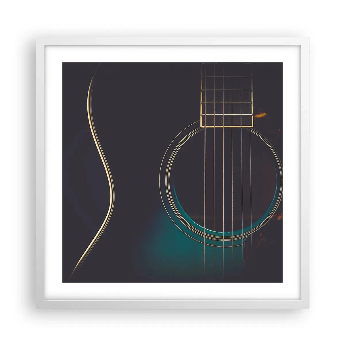 Poster in een witte lijst - Nog even voordat het klinkt - 50x50 cm