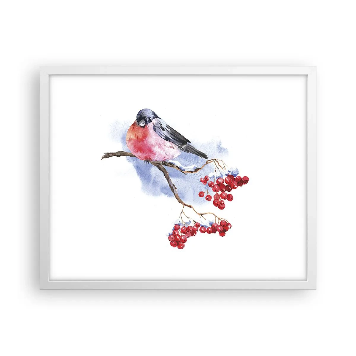 Poster in een witte lijst - Winter in kleur - 50x40 cm