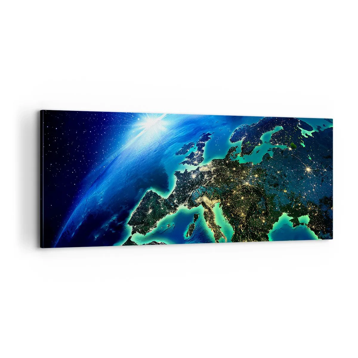 Schilderen op canvas - Sprankelend Europa - 100x40 cm
