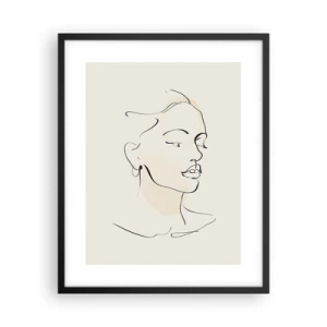 Poster in een zwarte lijst - Een bepaalde lijn - 40x50 cm