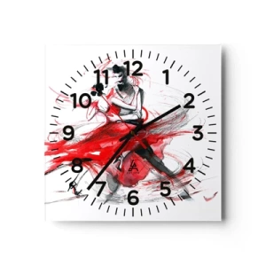 Wandklok - Klok - Tango - het ritme van passie - 30x30 cm