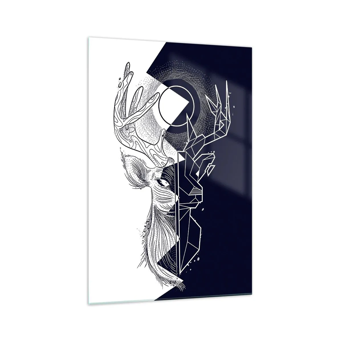 Schilderen op glas - De strijd en de eenheid van tegenstellingen - 70x100 cm