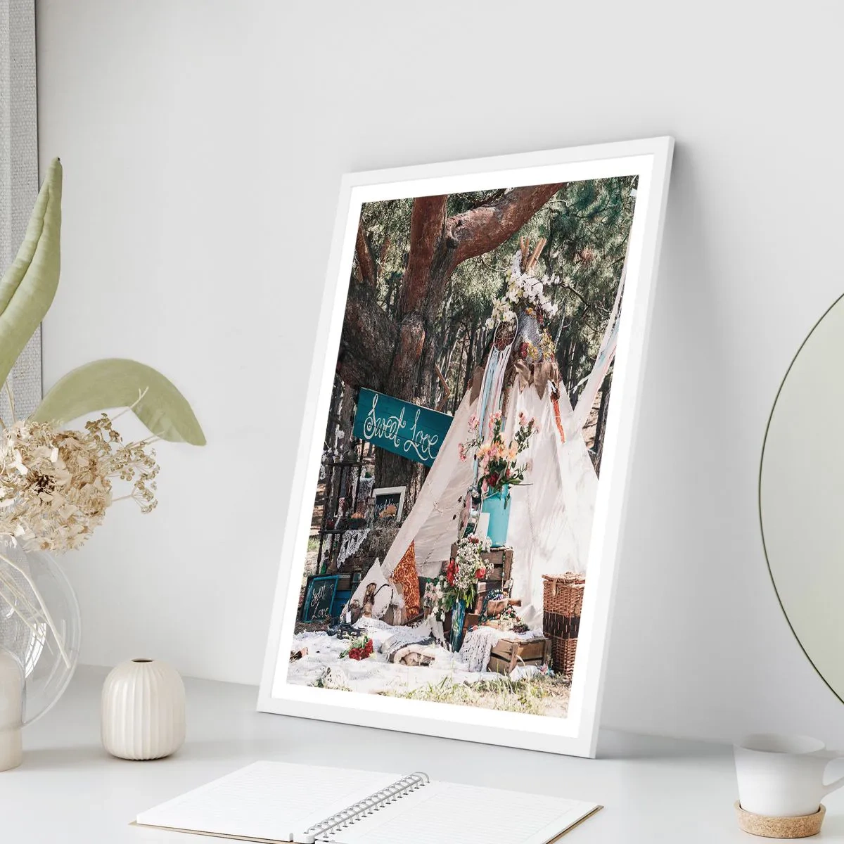 Poster in een witte lijst - De liefde bedrijven ... - 40x50 cm