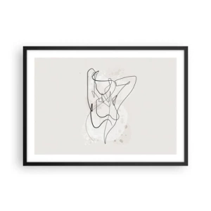 Poster in een zwarte lijst - De kunst van het verleiden - 70x50 cm