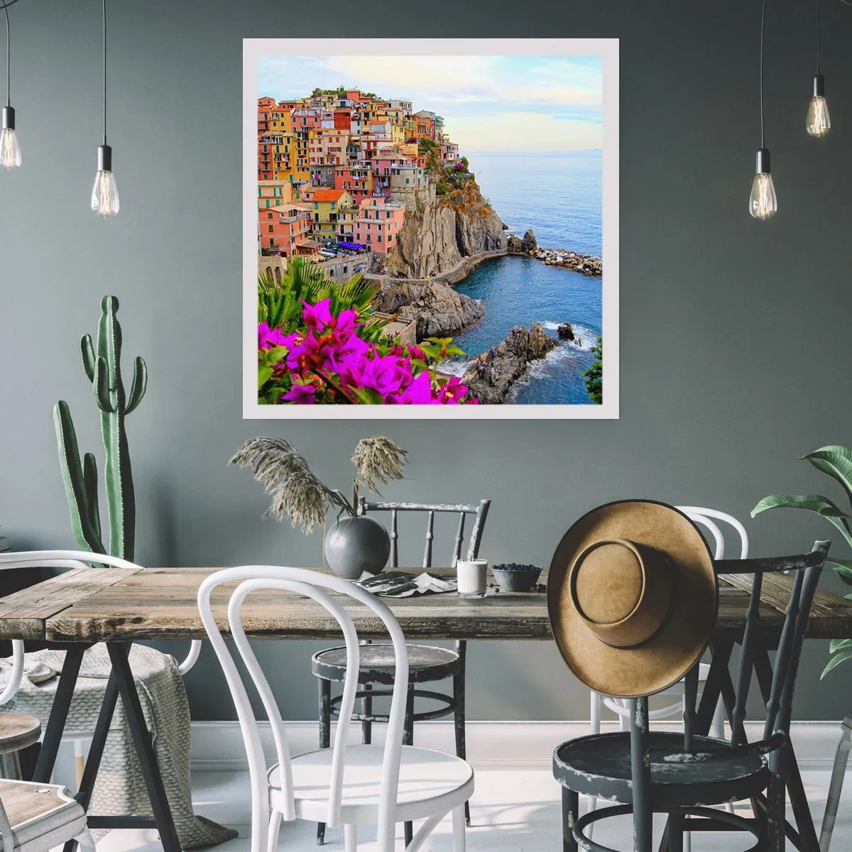 Poster - Lachende stad - 60x60 cm